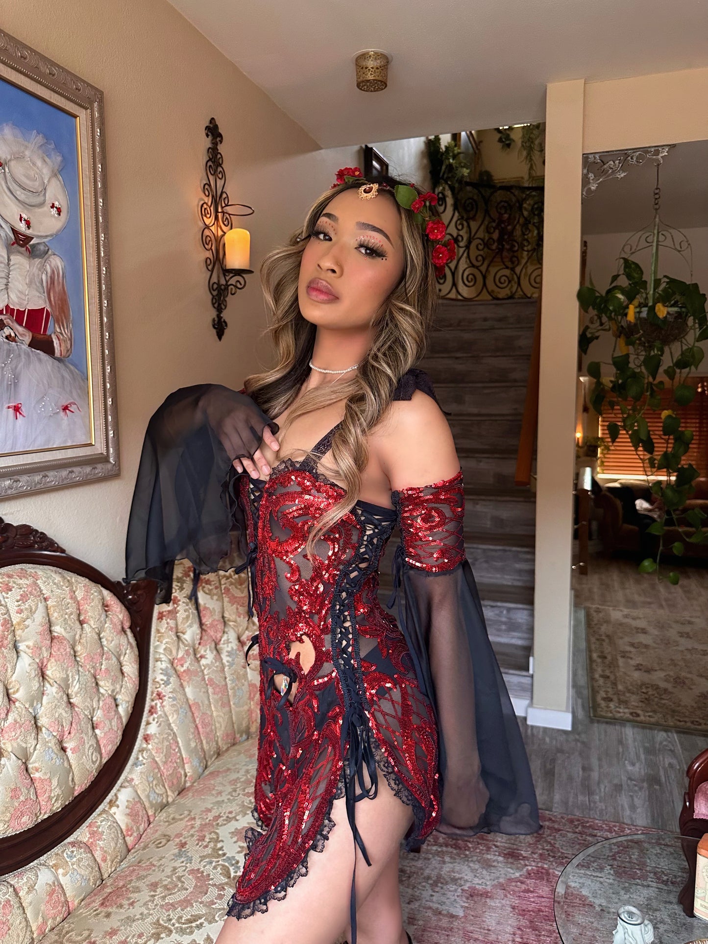 ROSES ARE RED FULL SET - RED or BLACK SLEEVES - MADE2ORDER